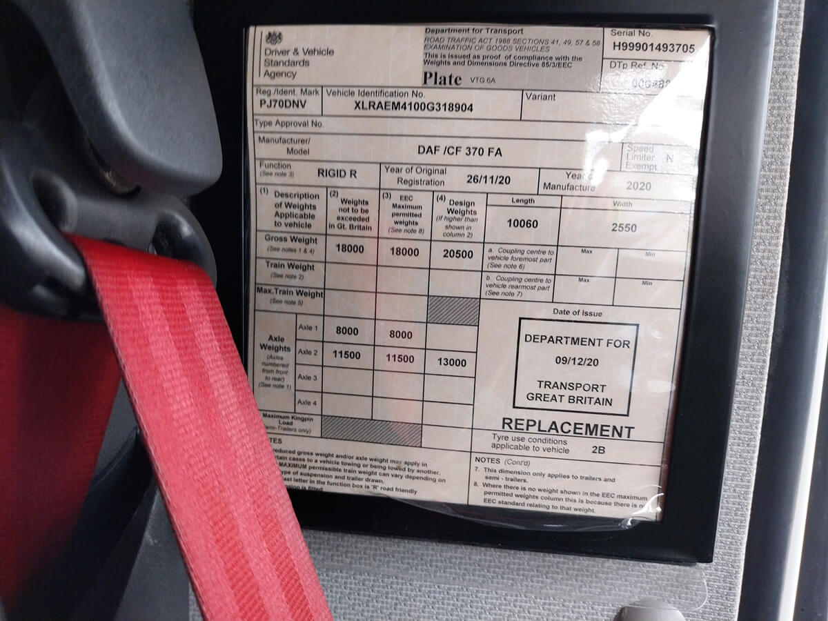 Daf CF 370, 2020/ 70 reg, 26ft Box Body Truck, Hi Roof Sleeper, 382000 Kms, Euro 6 - Image 24