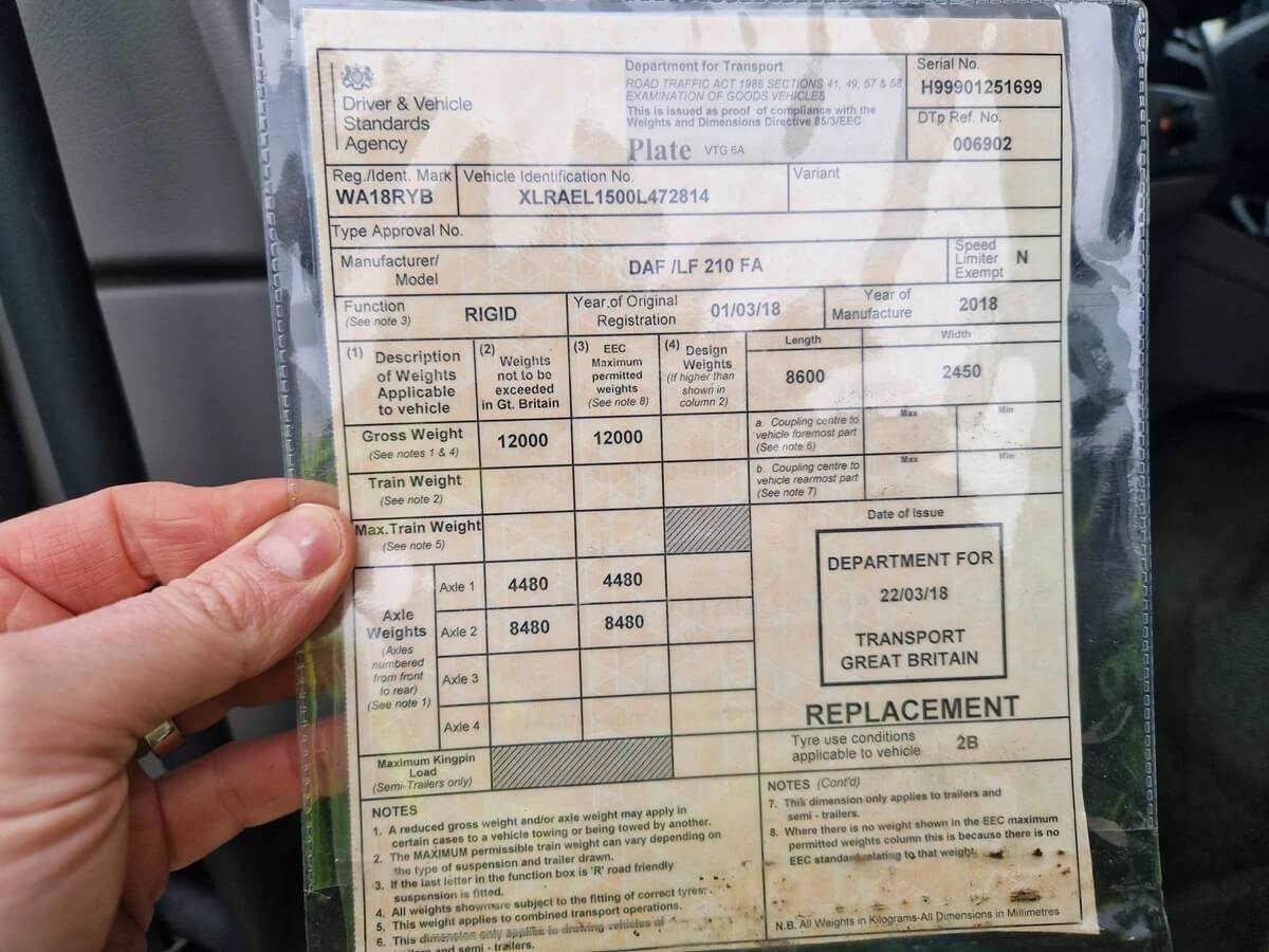 Daf LF 210, 2018, 22ft Curtainsider or Cab Chassis, 12 Ton, 284000 Kms, Euro 6 - Image 18