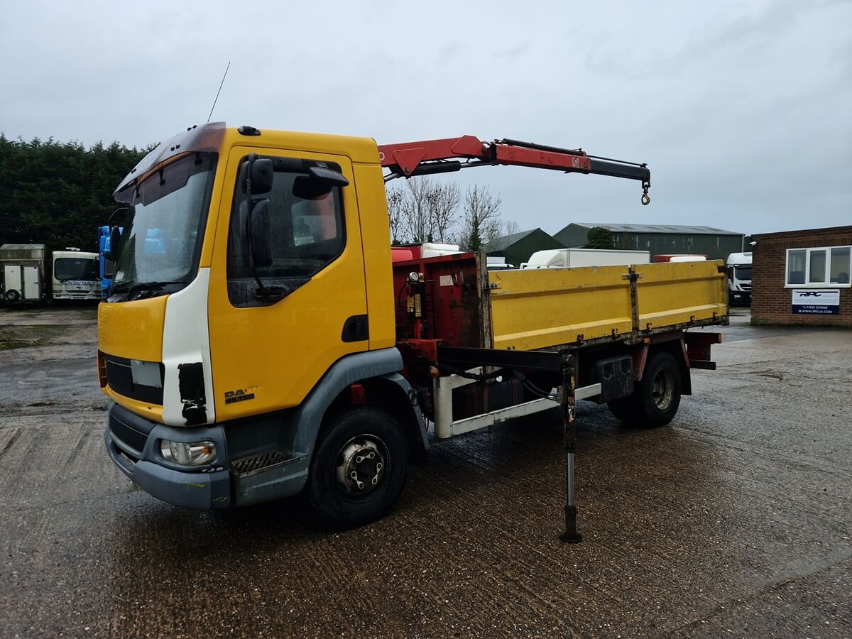 Daf LF 45-150, 2006, 14ft Dropside Flat Body Truck, Fassi F50 Crane 407000 Kms - Image 13