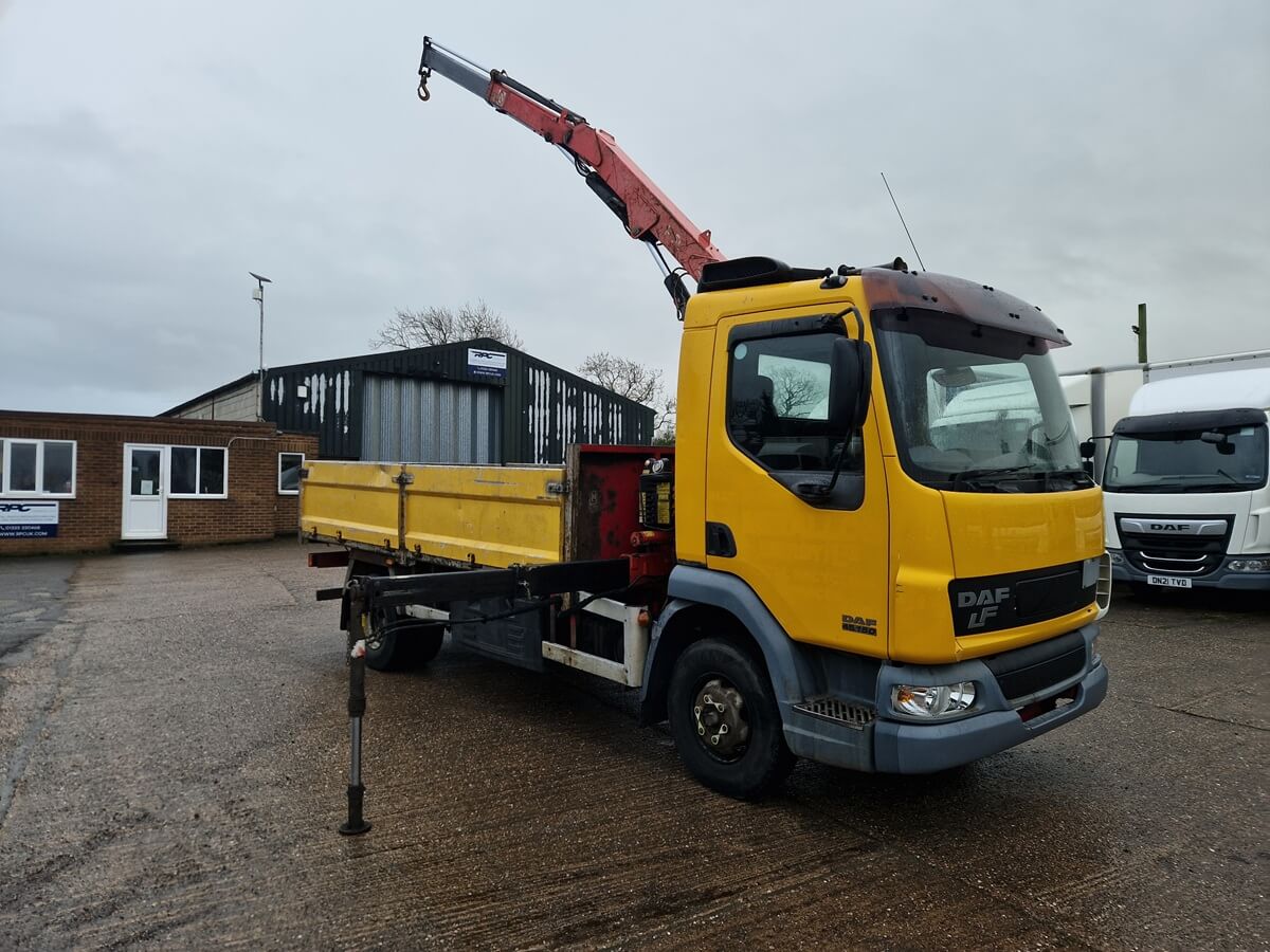 Daf LF 45-150, 2006, 14ft Dropside Flat Body Truck, Fassi F50 Crane 407000 Kms - Image 14