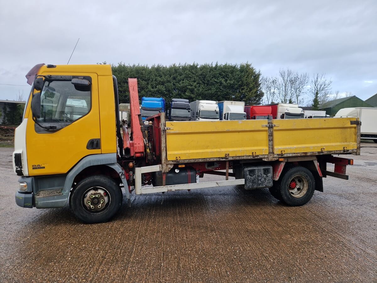 Daf LF 45-150, 2006, 14ft Dropside Flat Body Truck, Fassi F50 Crane 407000 Kms - Image 5